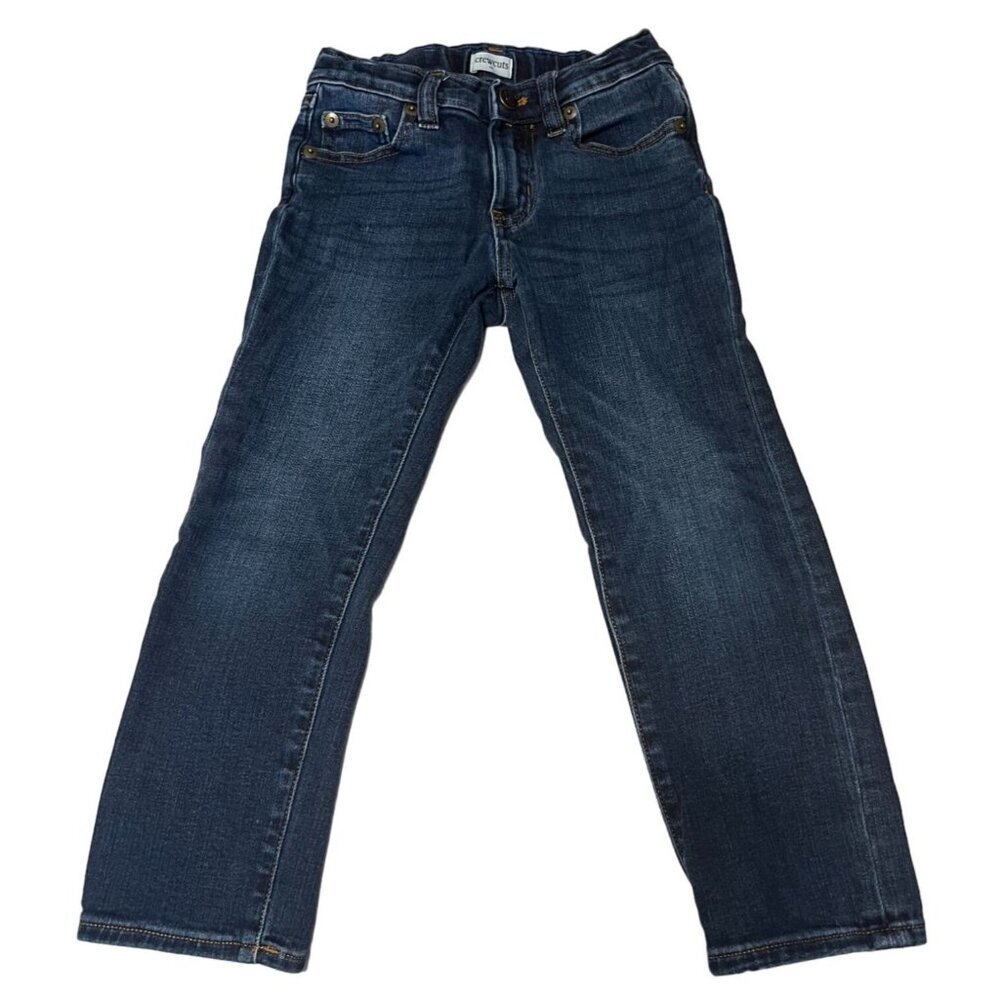 crewcuts denim Jeans Boys Size 5 Adjustable waist Dark wash Excellent very gentl